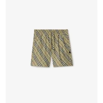 Pantaloncini da bagno con motivo a quadri