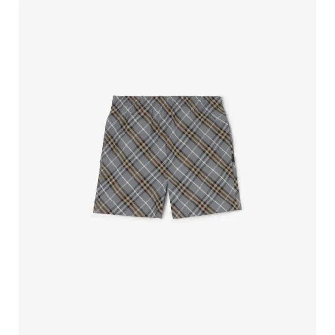 Pantaloncini da bagno con motivo a quadri