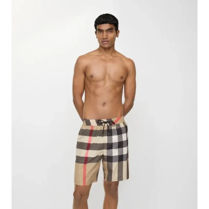 Pantaloncini da bagno con motivo a quadri