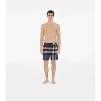 Pantaloncini da bagno con motivo a quadri
