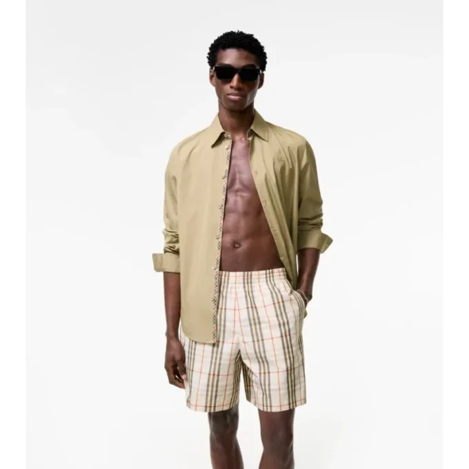 Pantaloncini da bagno con motivo a quadri