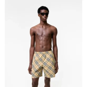 Pantaloncini da bagno con motivo a quadri