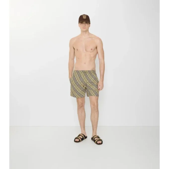 Pantaloncini da bagno con motivo a quadri