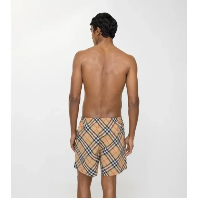 Pantaloncini da bagno con motivo a quadri