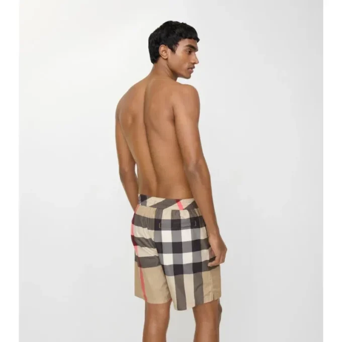 Pantaloncini da bagno con motivo a quadri