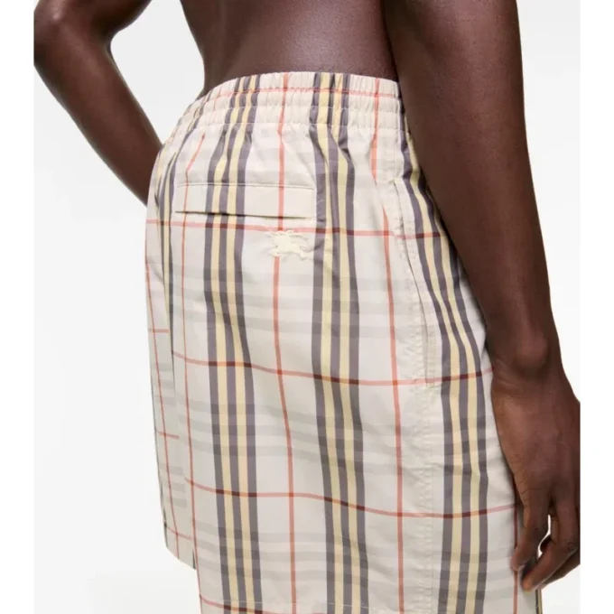 Pantaloncini da bagno con motivo a quadri