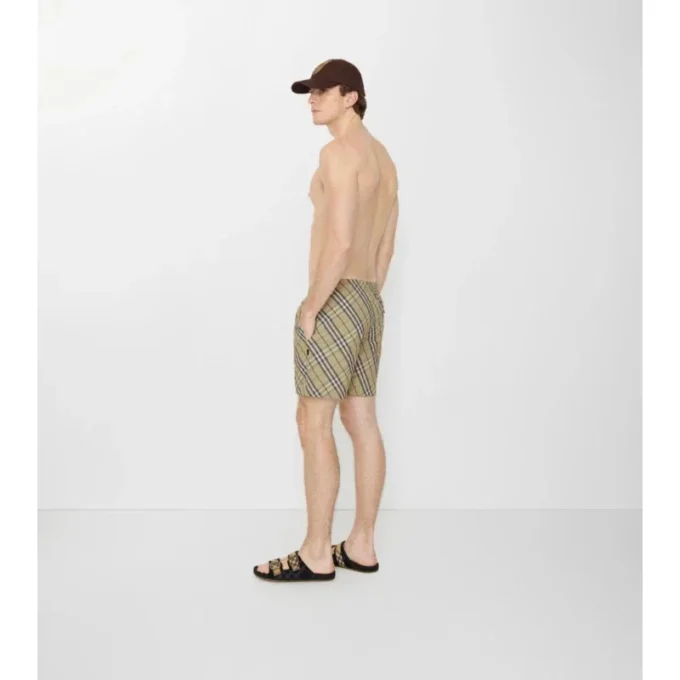 Pantaloncini da bagno con motivo a quadri