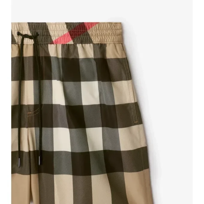 Pantaloncini da bagno con motivo a quadri