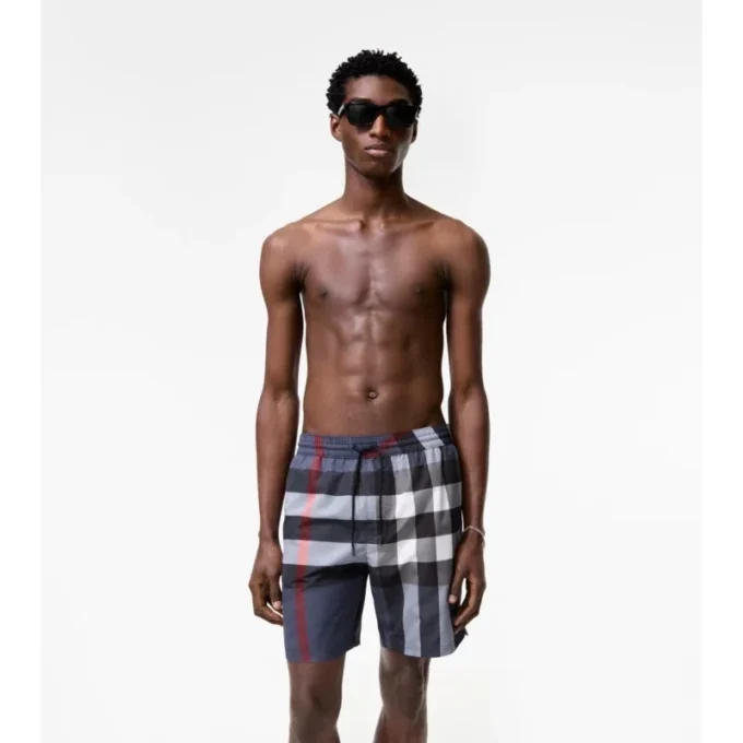 Pantaloncini da bagno con motivo a quadri
