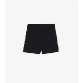 Pantaloncini da bagno con rifiniture a quadri