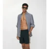 Pantaloncini da bagno con rifiniture a quadri