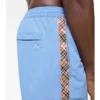 Pantaloncini da bagno con rifiniture a quadri