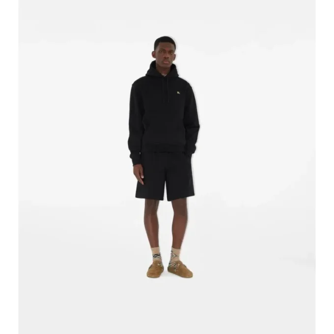 Pantaloncini EKD in cotone con ricamo a punto croce