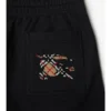 Pantaloncini EKD in cotone con ricamo a punto croce