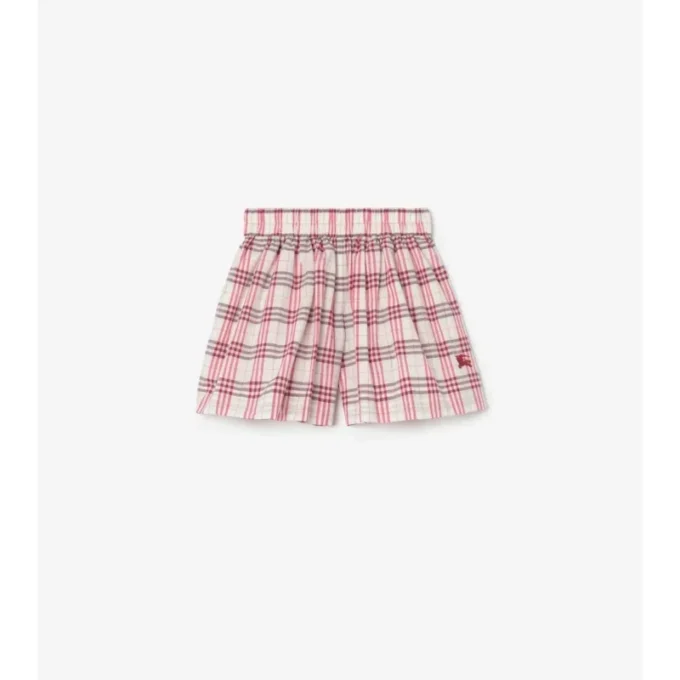 Pantaloncini in cotone a quadri