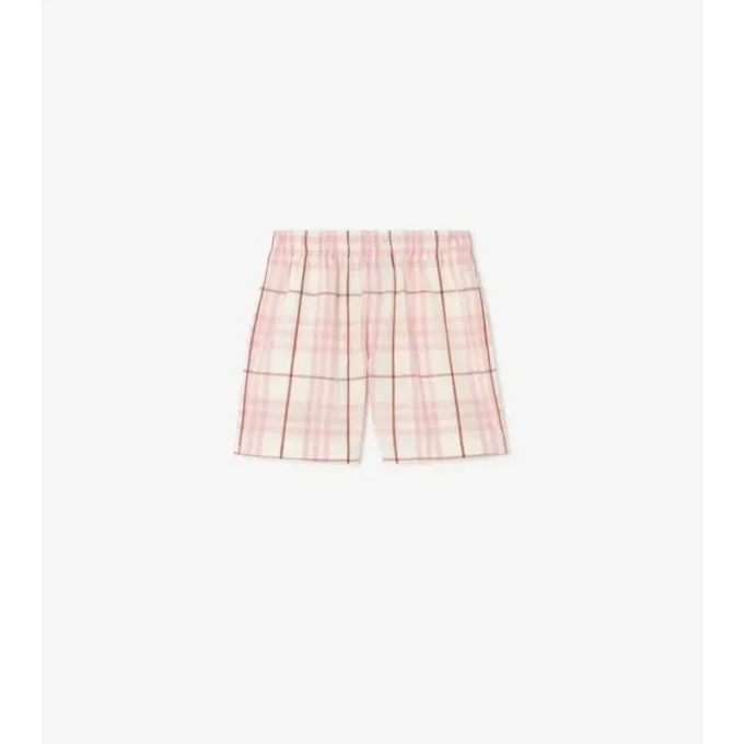Pantaloncini in cotone a quadri