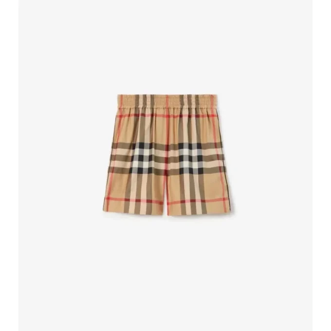 Pantaloncini in cotone a quadri