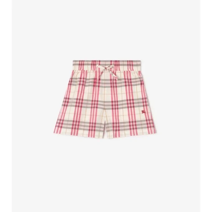 Pantaloncini in cotone a quadri