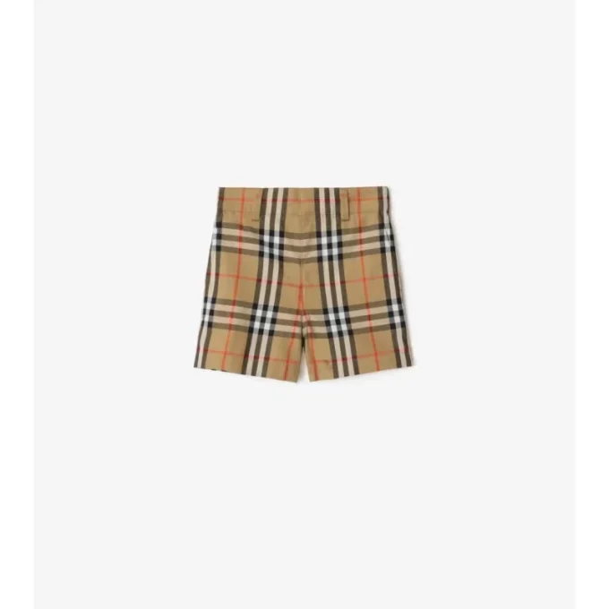 Pantaloncini in cotone a quadri