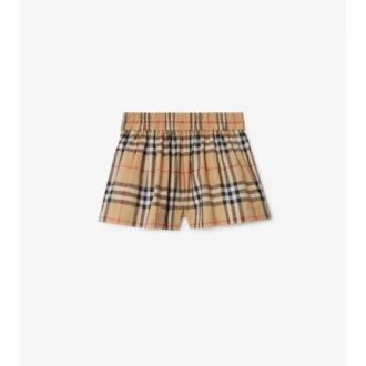 Pantaloncini in cotone a quadri