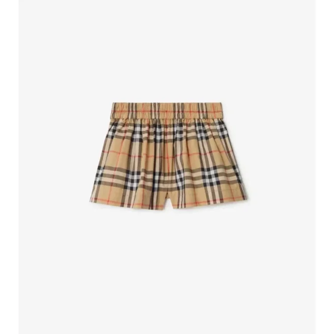 Pantaloncini in cotone a quadri