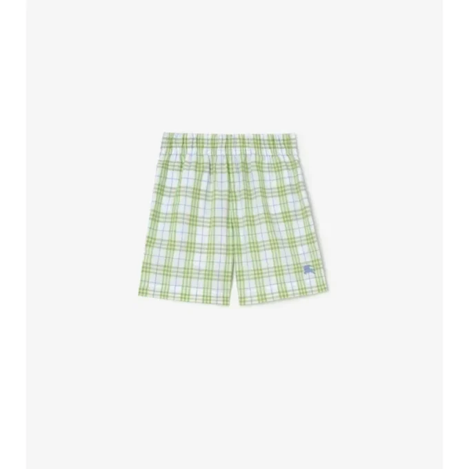 Pantaloncini in cotone a quadri