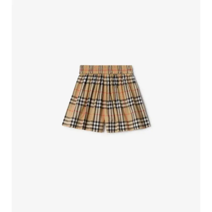 Pantaloncini in cotone a quadri