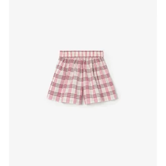 Pantaloncini in cotone a quadri