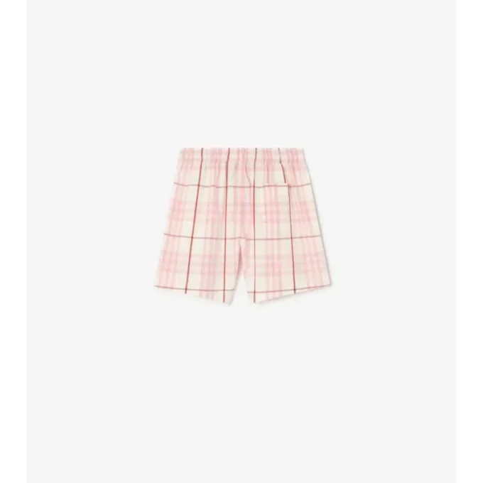 Pantaloncini in cotone a quadri