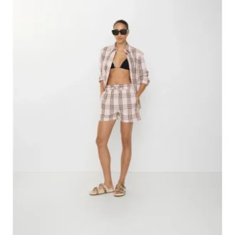 Pantaloncini in cotone a quadri