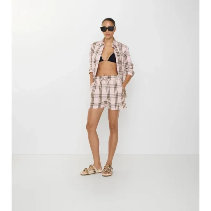 Pantaloncini in cotone a quadri