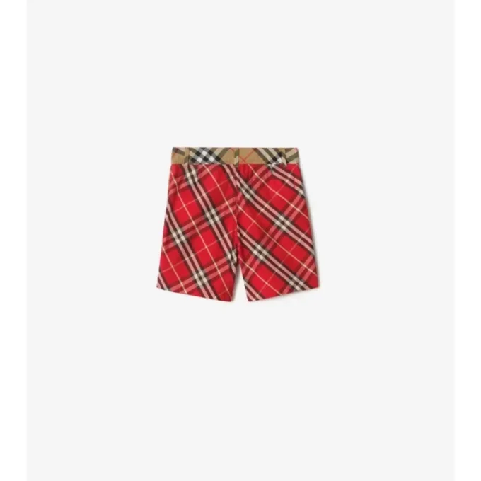 Pantaloncini in cotone a quadri
