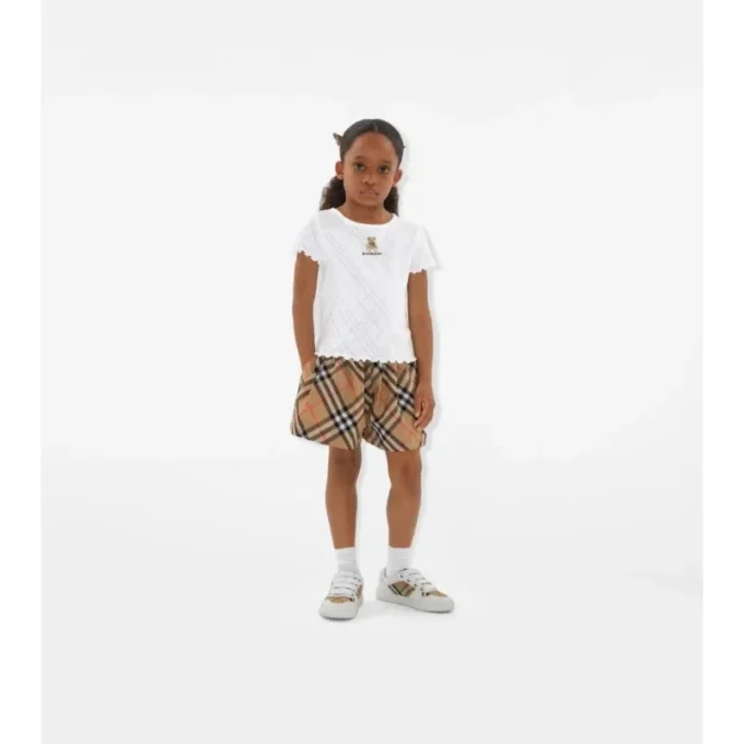Pantaloncini in cotone a quadri