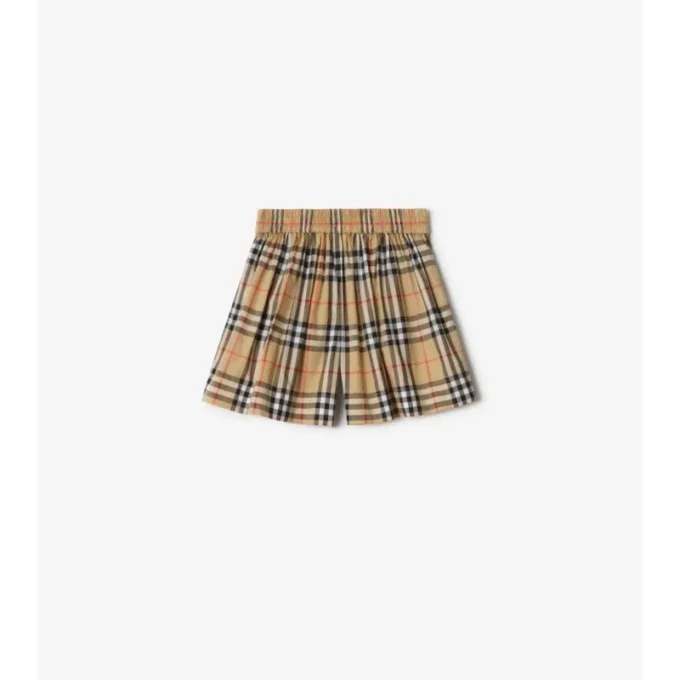 Pantaloncini in cotone a quadri