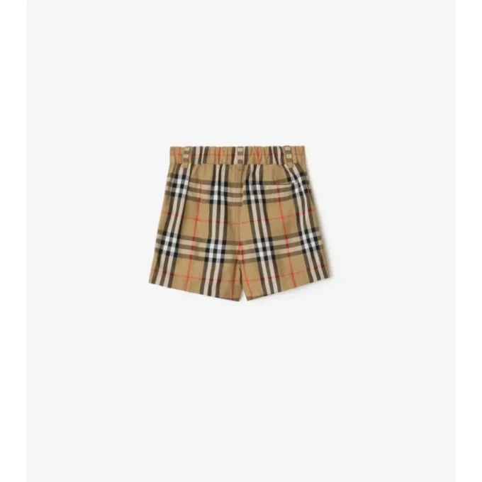 Pantaloncini in cotone a quadri