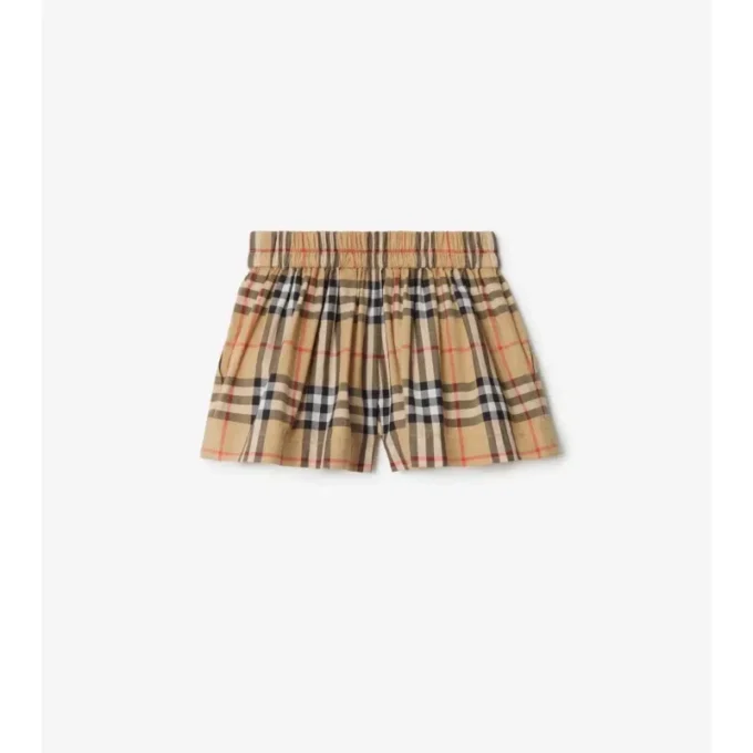 Pantaloncini in cotone a quadri