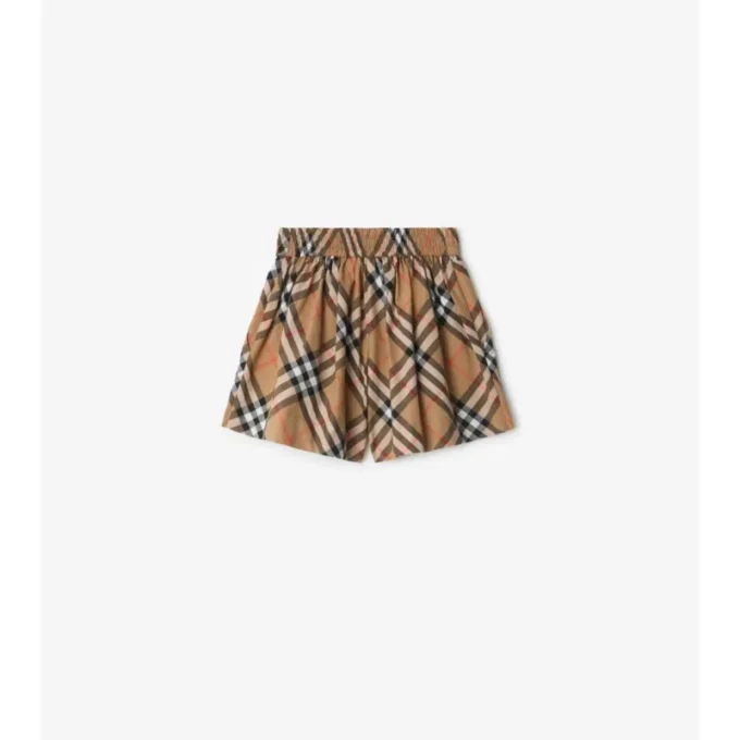 Pantaloncini in cotone a quadri
