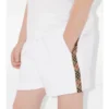 Pantaloncini in cotone con bordi a quadri
