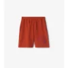 Pantaloncini in cotone con logo gotico