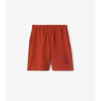 Pantaloncini in cotone con logo gotico