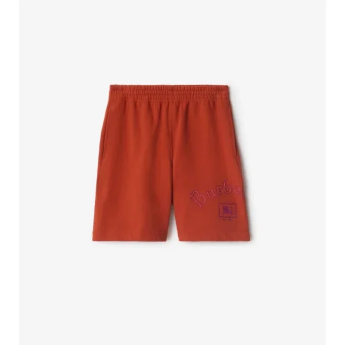 Pantaloncini in cotone con logo gotico