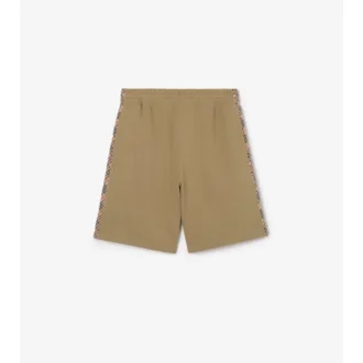 Pantaloncini in cotone con rifiniture a quadri