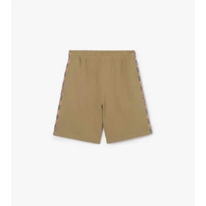 Pantaloncini in cotone con rifiniture a quadri