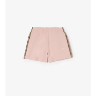 Pantaloncini in cotone con rifiniture a quadri