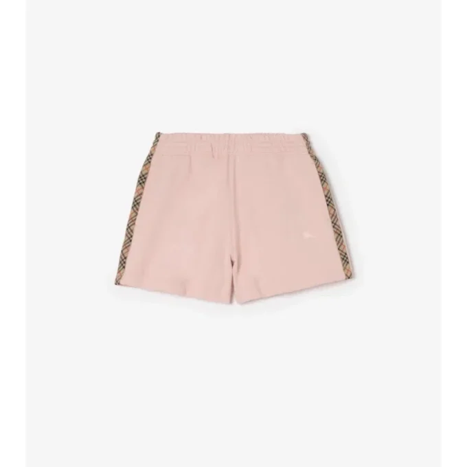 Pantaloncini in cotone con rifiniture a quadri