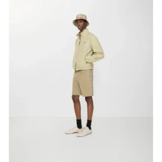 Pantaloncini in cotone con rifiniture a quadri