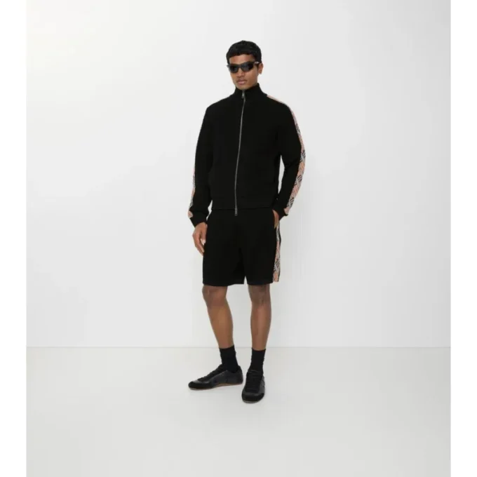 Pantaloncini in cotone con rifiniture a quadri