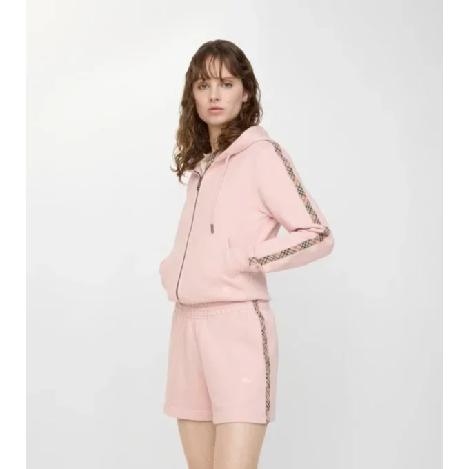 Pantaloncini in cotone con rifiniture a quadri