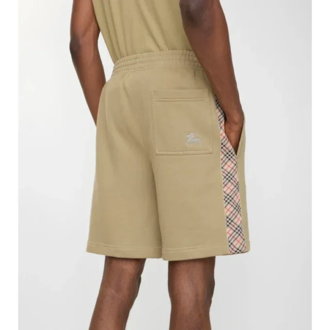 Pantaloncini in cotone con rifiniture a quadri