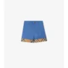 Pantaloncini in cotone con risvolto a quadri